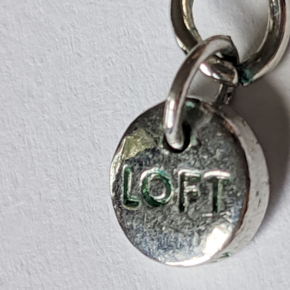 Loft Statement Necklace Multistrand Beaded Silver - image 4